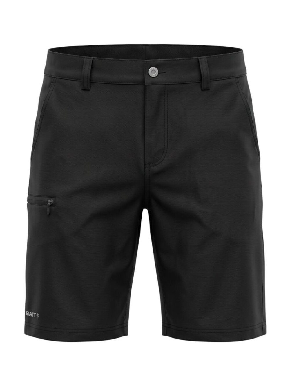 Silver Bait Mens Black Outdoor Stretch Shorts Size 36 With Zipper Pocket